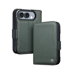 Funda para teléfono de cuero genuino QIALINO...