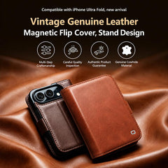 Funda para teléfono QIALINO de piel auténtic...