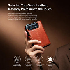 Funda para teléfono QIALINO de piel auténtic...