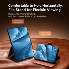 Funda para teléfono QIALINO de piel auténtic...