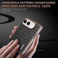 AZNS Electroplated Frame Crocodile Texture F...