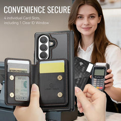 JEEHOOD J05 Business Magnetic Style RFID Lea...