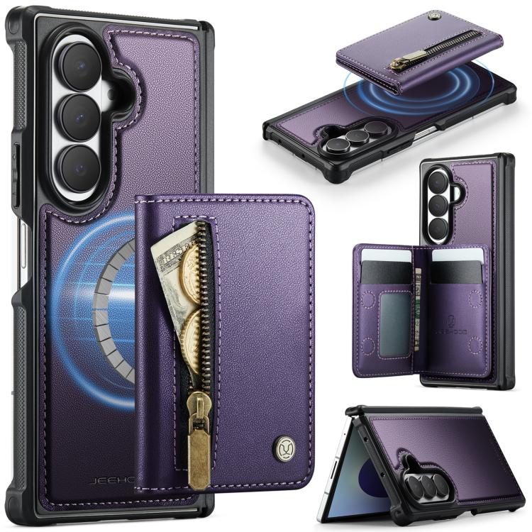 JEEHOOD J12 Exquisite RFID MagSafe Zipper Ca...
