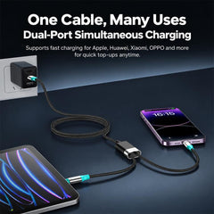 TOTU CB-21-L+T 1.2m 2-in-1 Type-C to 8 Pin +...