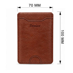 Denior V32 Magnetic 4 Card Vegan Leather Card Bag
