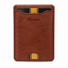 Denior V32 Magnetic 4 Card Vegan Leather Card Bag