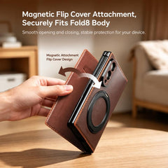 QIALINO Rotating Holder Genuine Leather Flip...
