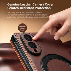 QIALINO Rotating Holder Genuine Leather Flip...