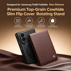 QIALINO Rotating Holder Genuine Leather Flip...