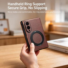 QIALINO Rotating Holder Genuine Leather Flip...