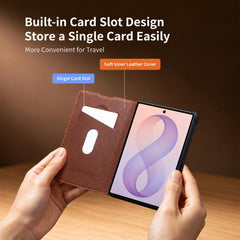QIALINO Rotating Holder Genuine Leather Flip...