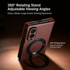 QIALINO Rotating Holder Genuine Leather Flip...