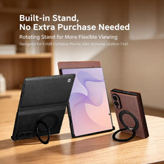 QIALINO Rotating Holder Genuine Leather Flip...