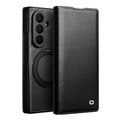 QIALINO Rotating Holder Genuine Leather Flip...