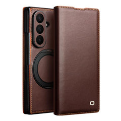 QIALINO Rotating Holder Genuine Leather Flip...