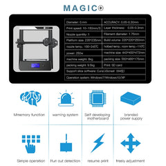 Impresora 3D de escritorio con pantalla LCD JGAURORA Magic 250W