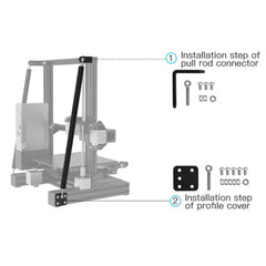 Marco de soporte fijo con barra de acoplamiento Ender-3 / 3Pro