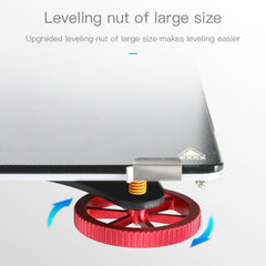 Tuerca niveladora atornillada a mano de metal rojo para impresora 3D Ender-3
