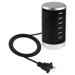 Adaptador de corriente de estación de carga con 6 puertos USB XLD4 30W, enchufe de EE. UU.