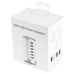 Adaptador de corriente de estación de carga con 6 puertos USB XLD4 30W, enchufe de EE. UU.