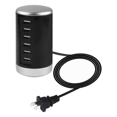Adaptador de corriente de estación de carga con 6 puertos USB XLD4 30W, enchufe de EE. UU.