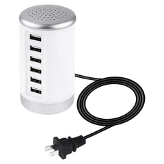 Adaptador de corriente de estación de carga con 6 puertos USB XLD4 30W, enchufe de EE. UU.