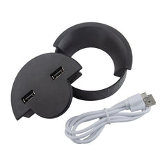 Toma de escritorio de 80 mm Cable USB Cubier...