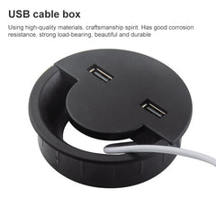 Toma de escritorio de 80 mm Cable USB Cubier...