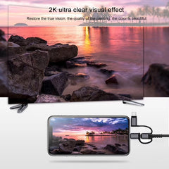 Cable Micro USB 3 en 1 + USB-C / Tipo-C + 8 pines a HDMI HDTV