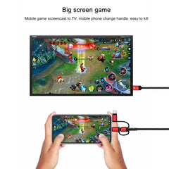 Cable Micro USB 3 en 1 + USB-C / Tipo-C + 8 pines a HDMI HDTV