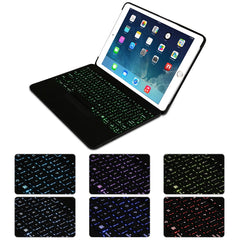 F611 Funda de PU con teclado Bluetooth con retroiluminación para iPad Air 2