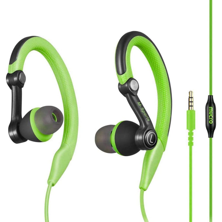 Mucro MB-232 Auriculares estéreo con cable y gancho para la oreja deportivos internos