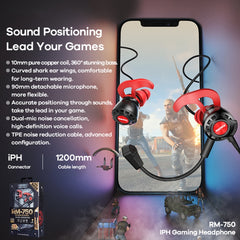 REMAX RM-750 Auricular para juegos con interfaz de 8 pines