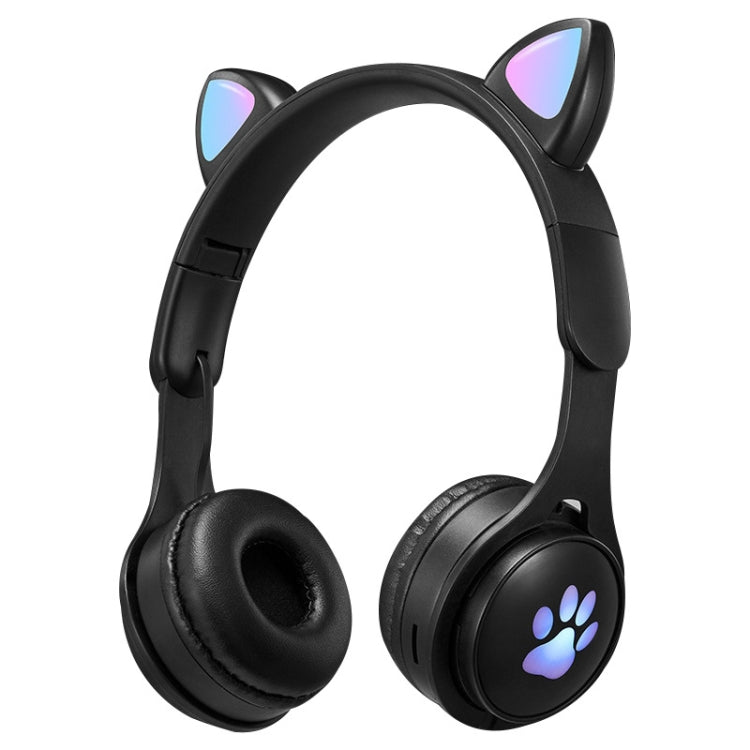 Auriculares Bluetooth luminosos coloridos con orejas de gato B30