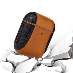 Funda protectora de cuero a prueba de golpes para Apple AirPods 1/2