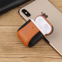 Funda protectora de cuero a prueba de golpes para Apple AirPods 1/2