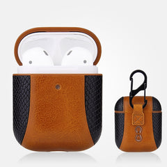 Funda protectora de cuero a prueba de golpes para Apple AirPods 1/2