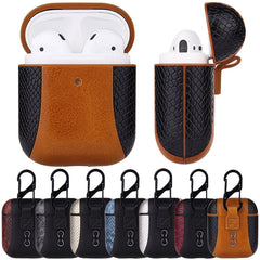 Funda protectora de cuero a prueba de golpes para Apple AirPods 1/2