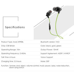 Auricular inalámbrico deportivo Bluetooth AWEI A990BL