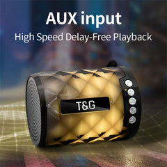 T&G TG155 Altavoz Bluetooth Inalámbrico con Luces de Colores