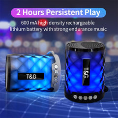 T&G TG155 Altavoz Bluetooth Inalámbrico con Luces de Colores
