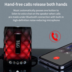 T&G TG155 Altavoz Bluetooth Inalámbrico con Luces de Colores