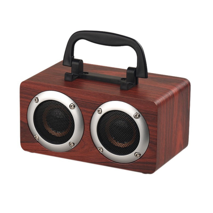 Altavoz Bluetooth estéreo de doble bocina portátil de madera W5B