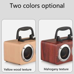 Altavoz Bluetooth estéreo de doble bocina portátil de madera W5B