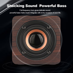 Q1 Mini Altavoz Bluetooth Inalámbrico Mega Bass Portátil de Madera