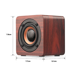 Q1 Mini Altavoz Bluetooth Inalámbrico Mega Bass Portátil de Madera