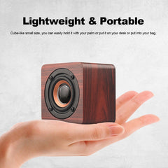 Q1 Mini Altavoz Bluetooth Inalámbrico Mega Bass Portátil de Madera
