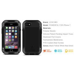 Potente carcasa de metal a prueba de polvo y golpes para iPhone 7