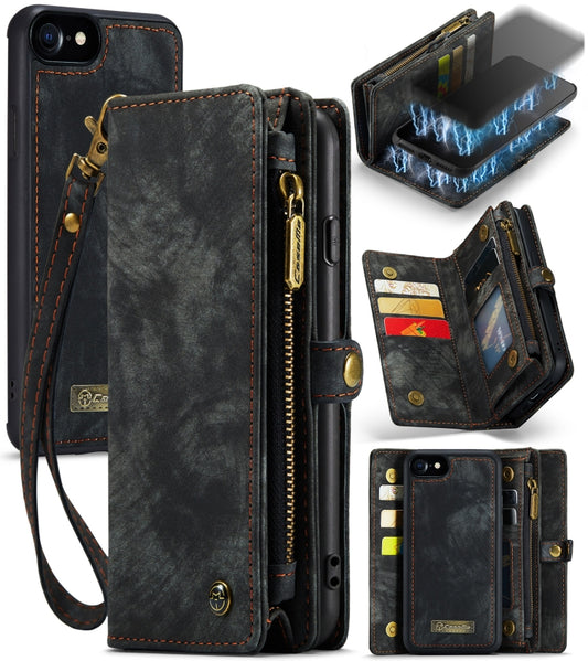 CaseMe para iPhone 8 y 7 Cartera de cuero mu...