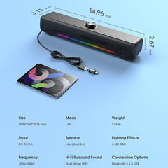 Altavoz inalámbrico Bluetooth USB HiFi con l...